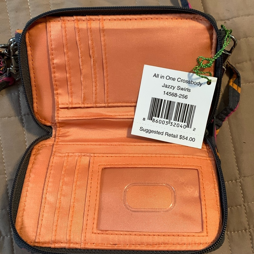 Vera Bradley Jazzy Swirls all in one crossbody